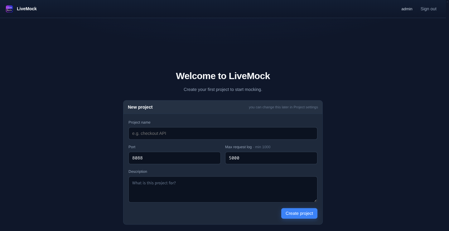 Create your first project